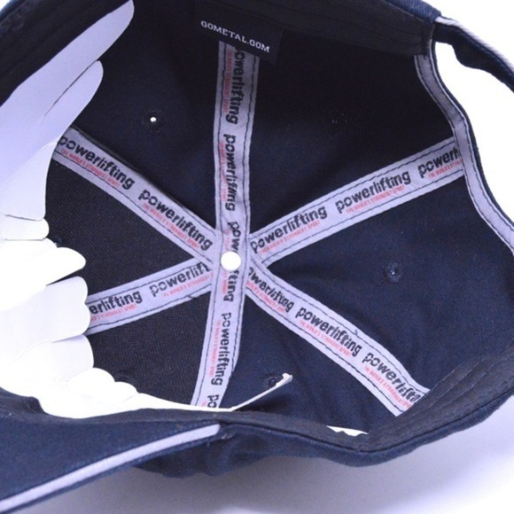 NWOT Black Metal Powerlifting Cotton Hat, One Size, Adjustable - Picture 5 of 9